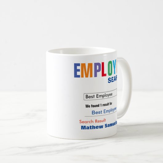 Funny Custom Best Mitarbeiter Geschenk Kaffeetasse (VorderseiteRechts)
