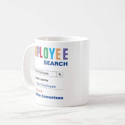 Funny Custom Best Mitarbeiter Geschenk Kaffeetasse (Vorderseite Links)