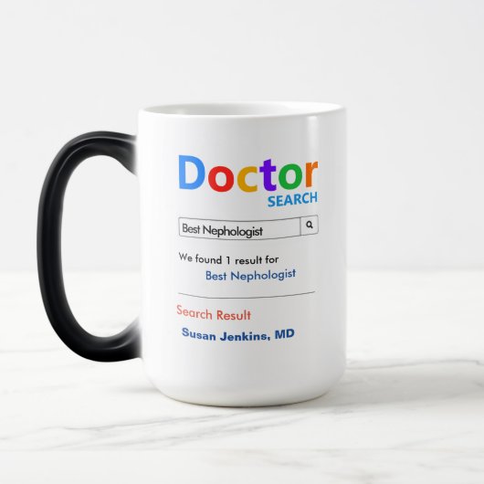 Funny Custom Best Nephrologist Verwandlungstasse (Links)