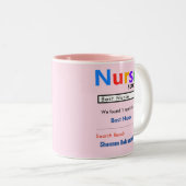 Funny Custom Best Nurse Geschenk Tasse (VorderseiteRechts)