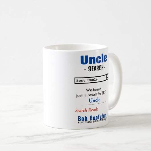 Funny Custom Best Onkel Tasse (VorderseiteRechts)