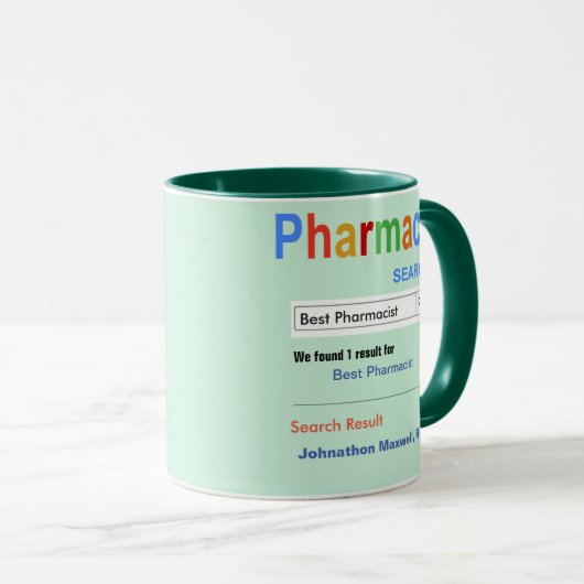 Funny Custom Best Pharmaceuticals Gift Tasse (VorderseiteRechts)