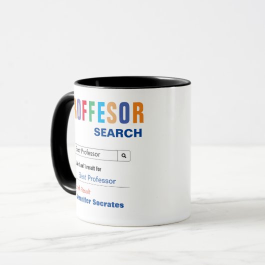 Funny Custom Best Professor Geschenk Tasse (Vorderseite Links)