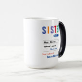 Funny Custom Best Sister Geschenk Verwandlungstasse (VorderseiteRechts)