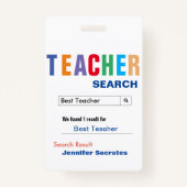 Funny Custom Best Teacher Geschenk Ausweis (Rückseite)