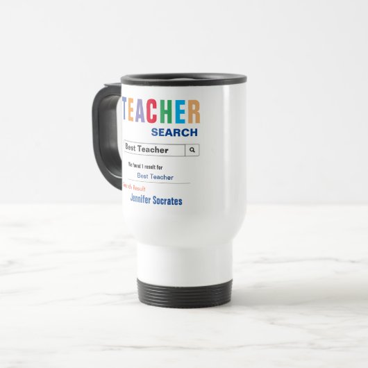 Funny Custom Best Teacher Geschenk Reisebecher (Vorderseite Links)