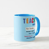 Funny Custom Best Teacher Geschenk Tasse (VorderseiteRechts)