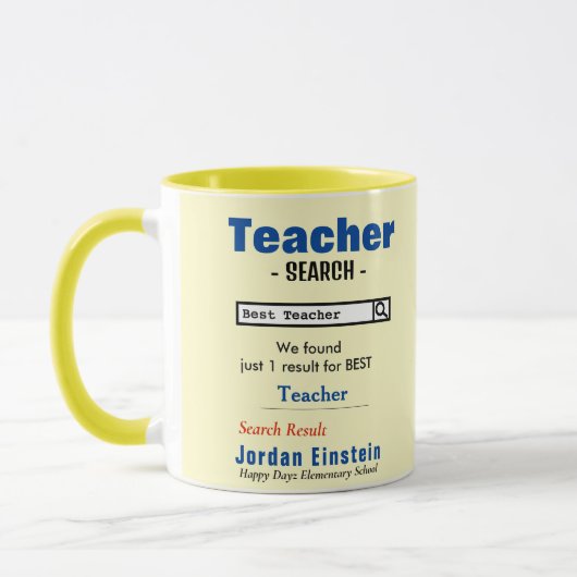 Funny Custom Best Teacher Tasse (Links)