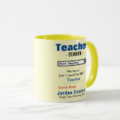 Funny Custom Best Teacher Tasse (VorderseiteRechts)