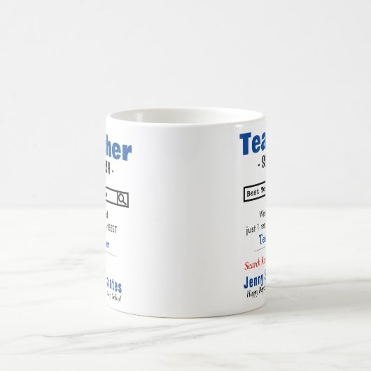 Funny Custom Best Teacher Tasse (Mittel)