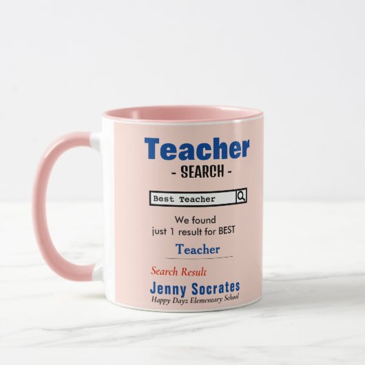 Funny Custom Best Teacher Tasse (Links)