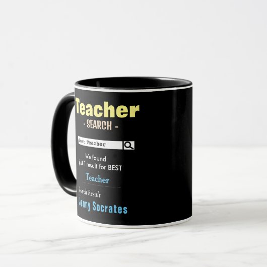 Funny Custom Best Teacher Tasse (Vorderseite Links)
