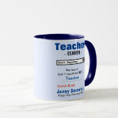 Funny Custom Best Teacher Tasse (VorderseiteRechts)