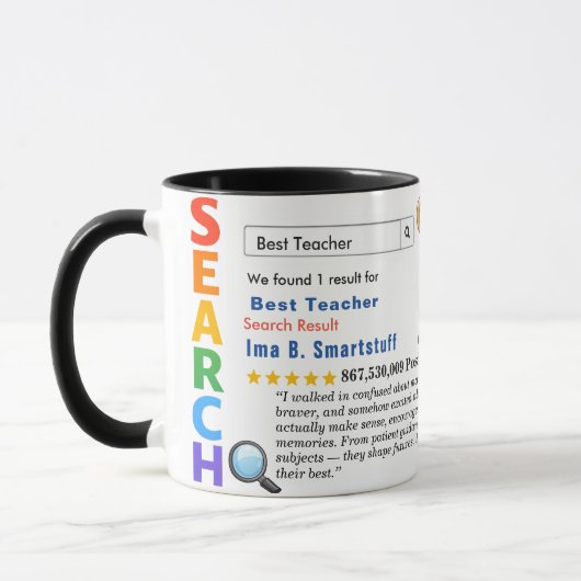 Funny Custom Best Teacher Tasse (Links)