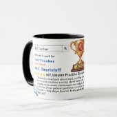 Funny Custom Best Teacher Tasse (Vorderseite Links)