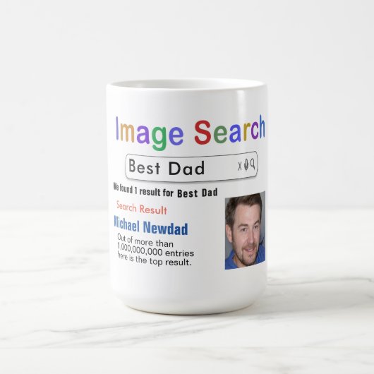 Funny Custom Best Vater Suche Geschenk Tasse (Mittel)
