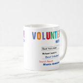Funny Custom Best Volunteer Geschenk Kaffeetasse (VorderseiteRechts)