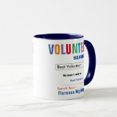 Funny Custom Best Volunteer Geschenk Tasse (VorderseiteRechts)