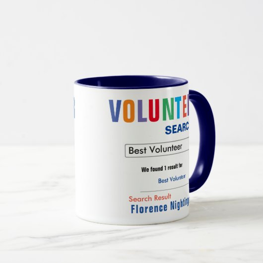 Funny Custom Best Volunteer Geschenk Tasse (VorderseiteRechts)