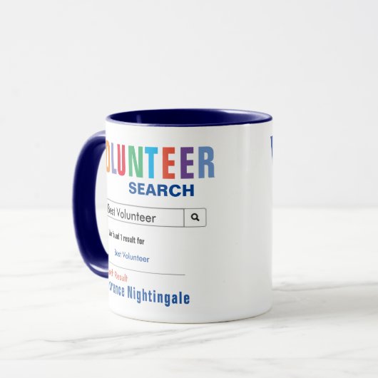 Funny Custom Best Volunteer Geschenk Tasse (Vorderseite Links)