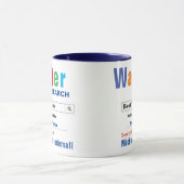 Funny Custom Best Waiter Tasse (Zentrum)