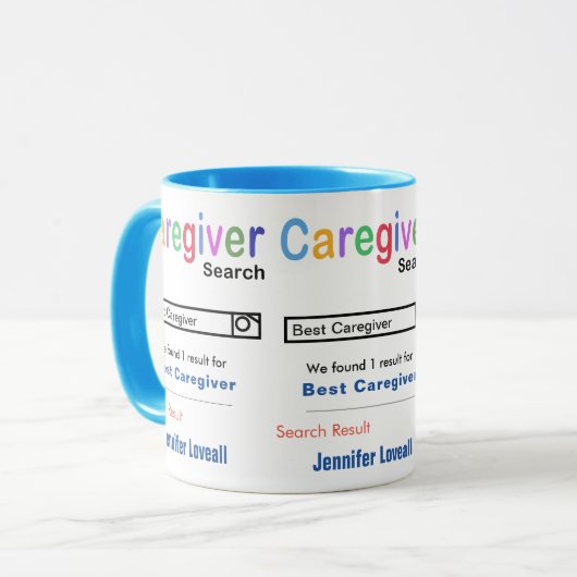 Funny Custom Bester Caregiver Tasse (Vorderseite Links)