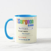 Funny Custom Bester Chirurg Geschenk Tasse (Links)