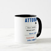 Funny Custom Bestes Anwalt Geschenk Tasse (VorderseiteRechts)