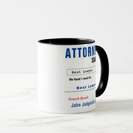 Funny Custom Bestes Anwalt Geschenk Tasse (VorderseiteRechts)