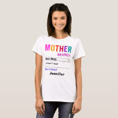 Funny Custom Bestes Mama Geschenk T-Shirt (Vorne ganz)