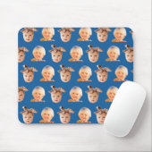 Funny Custom Blue 2 Face Foto Vater Mousepad (Mit Mouse)