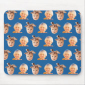 Funny Custom Blue 2 Face Foto Vater Mousepad (Vorne)