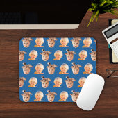 Funny Custom Blue 2 Face Foto Vater Mousepad