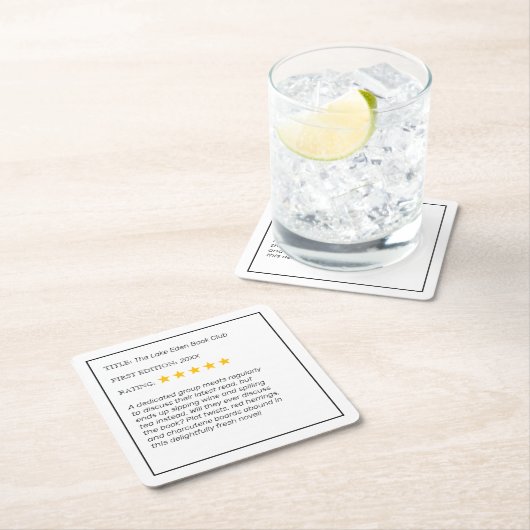 Funny Custom Book Club Drink Untersetzer (Vor Ort)