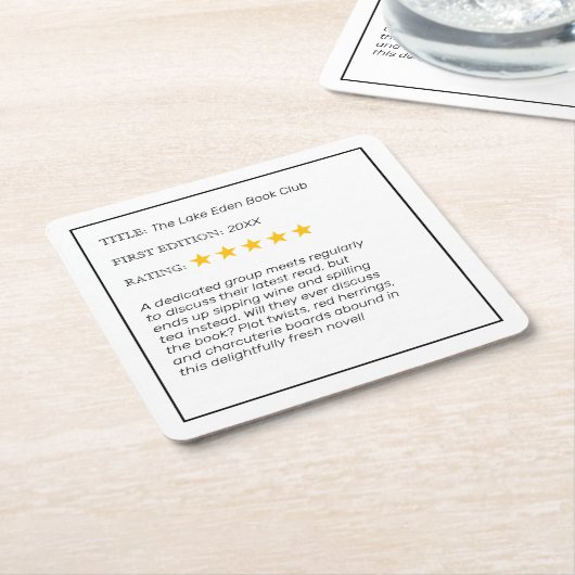 Funny Custom Book Club Drink Untersetzer (angewinkelt)