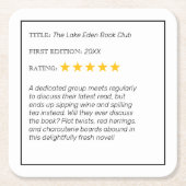Funny Custom Book Club Drink Untersetzer (Vorderseite)