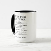 Funny Custom Boss Geschenk, Dumpster Feuerschneide Tasse (Vorderseite Links)