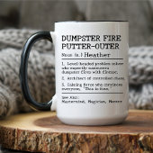 Funny Custom Boss Geschenk, Dumpster Feuerschneide Tasse