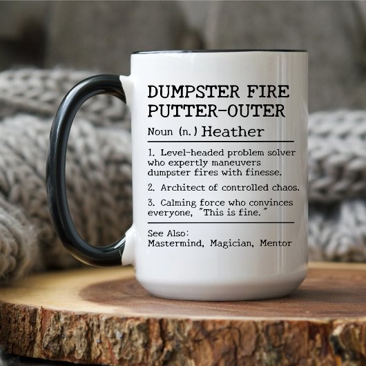 Funny Custom Boss Geschenk, Dumpster Feuerschneide Tasse