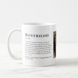 Funny Custom Boyfriend Definition mit Foto Kaffeetasse