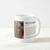 Funny Custom Boyfriend Definition With Photo Kaffeetasse (VorderseiteRechts)