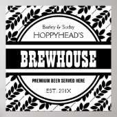 Funny Custom BREWERY BREWERY Biermarke Zeichen Poster (Vorne)