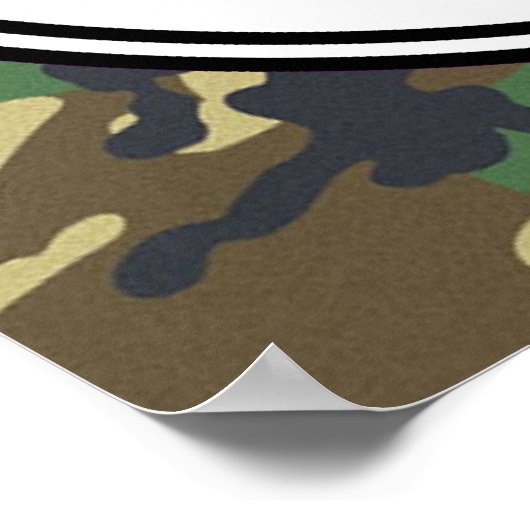 Funny Custom Camouflage Jagd Hütte Sign Poster (Ecke)