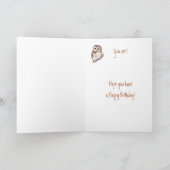 Funny Custom Caregier Birthday, Wise Owl Spaß Karte (Innenseite)