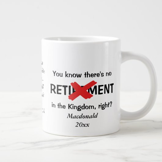 Funny Custom Christlich Retirement Kaffee Tasse (Rechts)