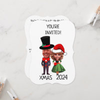 Funny Custom Christmas Couple Karikatur