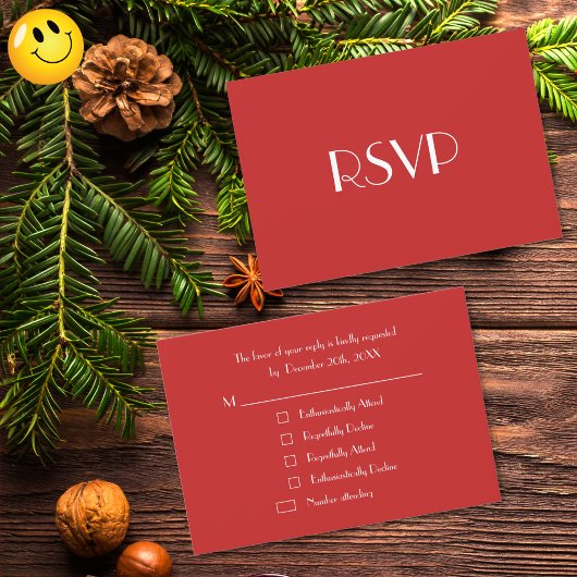 Funny Custom Christmas Holiday Party RSVP Card Karte