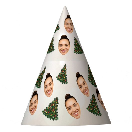 Funny Custom Christmas Party Hat with Your Face  Partyhütchen (Vorderseite)