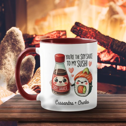 Funny Custom Couple "Soy Sauce to My Sushi" Gesche Tasse