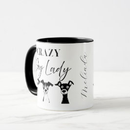 Funny Custom Crazy Dog Lady Tasse